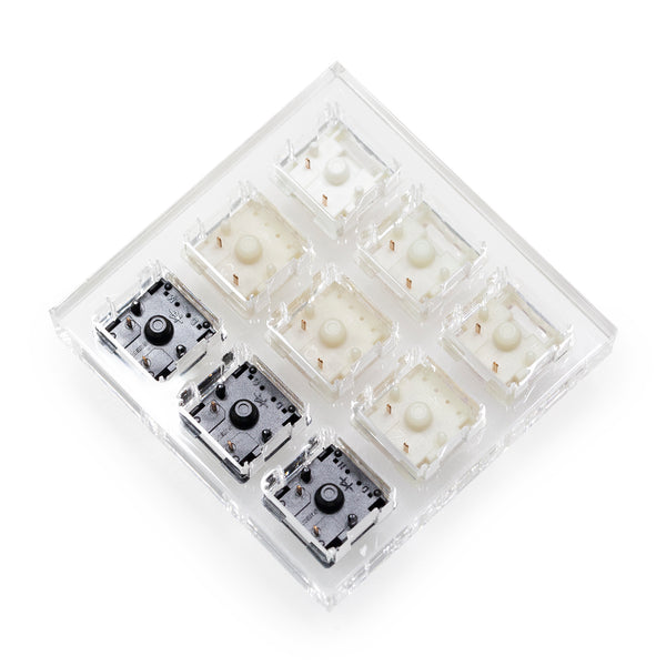 Gateron 9 switch tester switches with blank keycaps acrylic base for Oil King Yellow Pink Purple KS 3 Smoothie Silent Pink