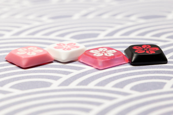 Sakura Resin Artisan Keycap Low Profile Keycap for Low Profile MX Stem Mechanical Keyboard Handmade Pink Novlty Keycap