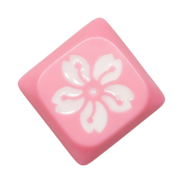 Sakura Resin Artisan Keycap Low Profile Keycap for Low Profile MX Stem Mechanical Keyboard Handmade Pink Novlty Keycap