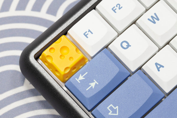 Cheese Resin Artisan Keycap Low Profile Keycap for Low Profile MX Stem Mechanical Keyboard Handmade Yellow Novlty Keycap