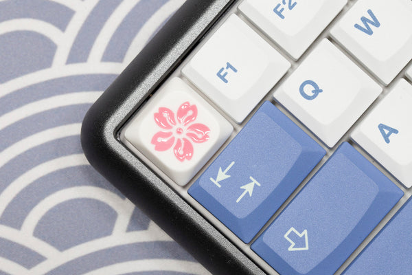 Sakura Resin Artisan Keycap Low Profile Keycap for Low Profile MX Stem Mechanical Keyboard Handmade Pink Novlty Keycap