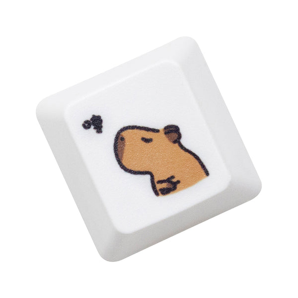 Cute Capybara Keycap Meme Keycap Dye Subbed keycaps for mx stem Gaming Mechanical Keyboards White Shui tun OEM Profile