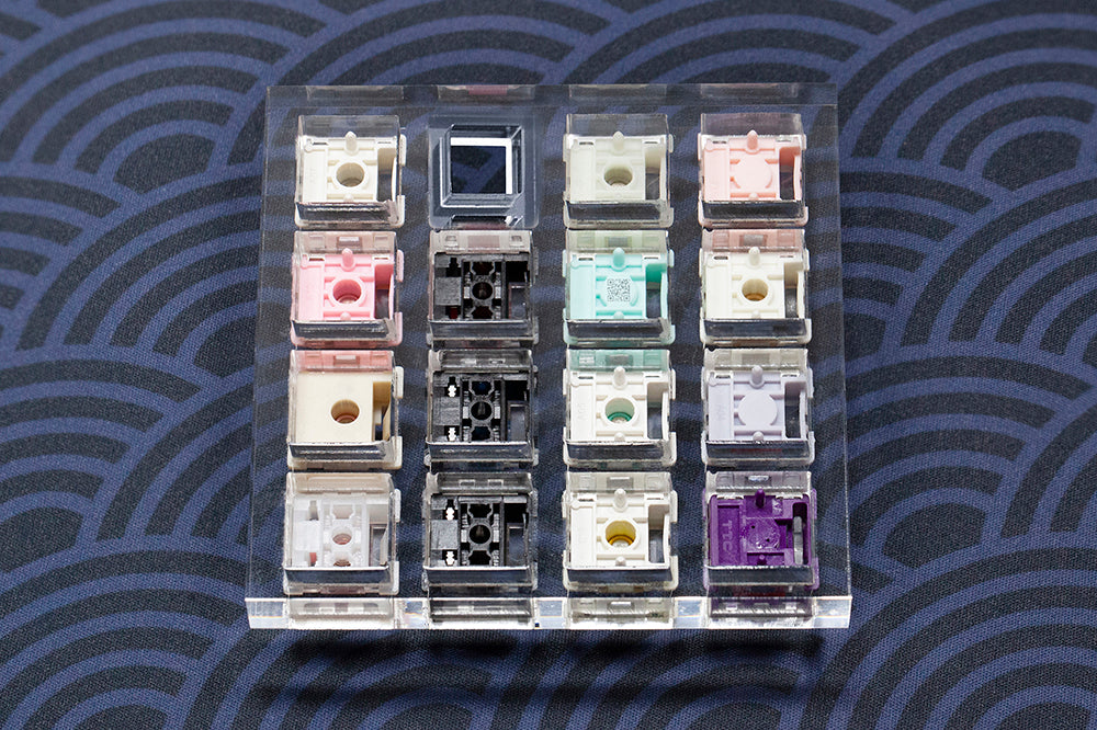 Magnetic switch tester with acrylic base blank keycaps with TTC