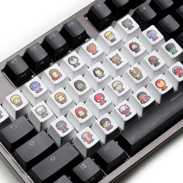 Cute little Hero Keycap Meme Keycap Dye Subbed keycaps for mx stem Gaming Mechanical Keyboards Funny OEM Profile ESC Keycap Only