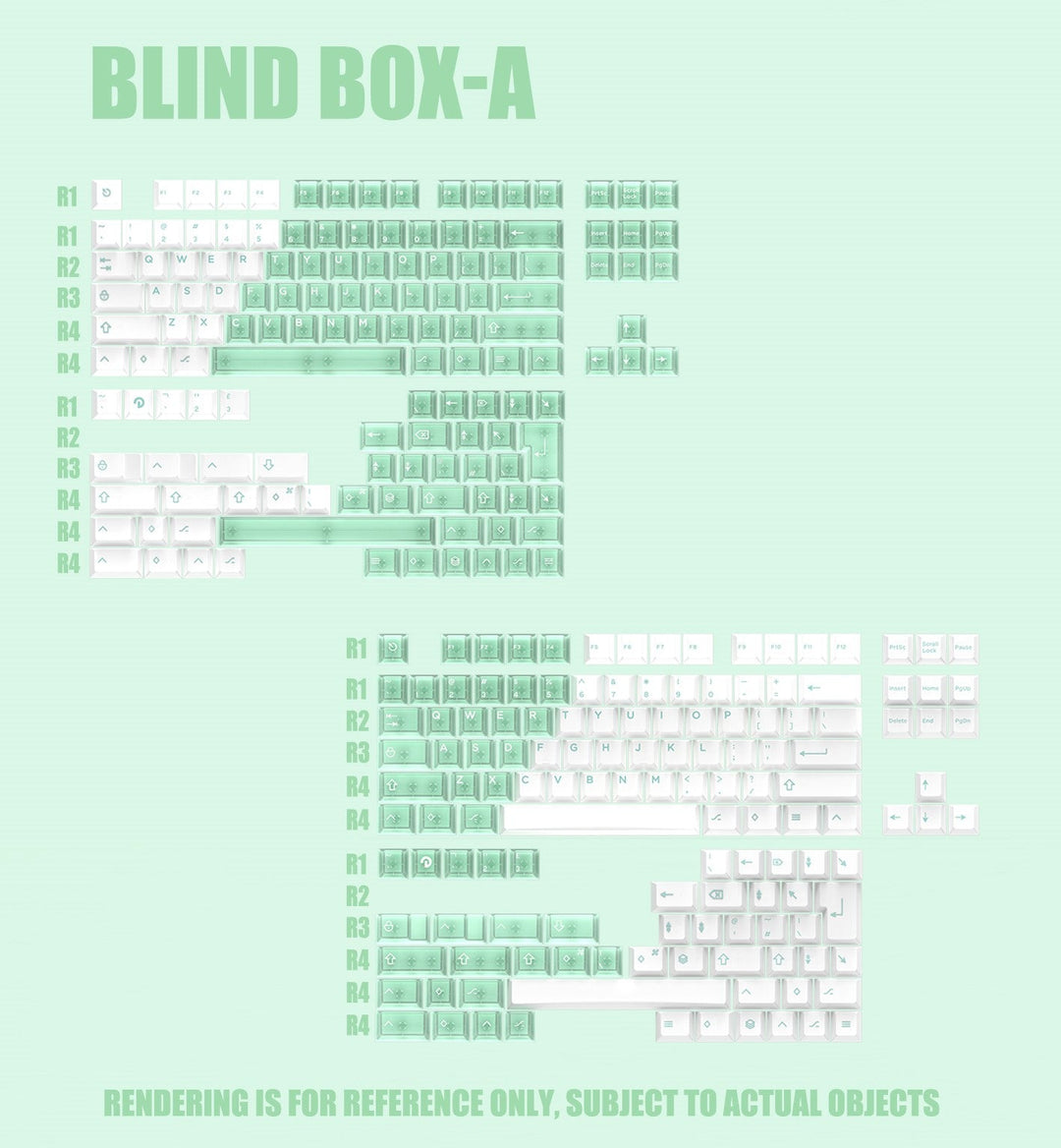 [GBEXTRA] JU x Domikey JADE keycaps Cherry profile ABS doubleshot Semi ...