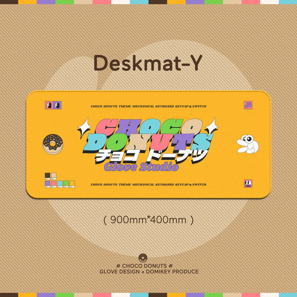 [GBEXTRAS] GLOVE x Domikey Choco Donuts Keycaps R2  mousepad artisan novelty ABS doubleshot Cherry profile resin