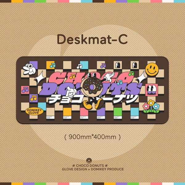 [GBEXTRAS] GLOVE x Domikey Choco Donuts Keycaps R2  mousepad artisan novelty ABS doubleshot Cherry profile resin