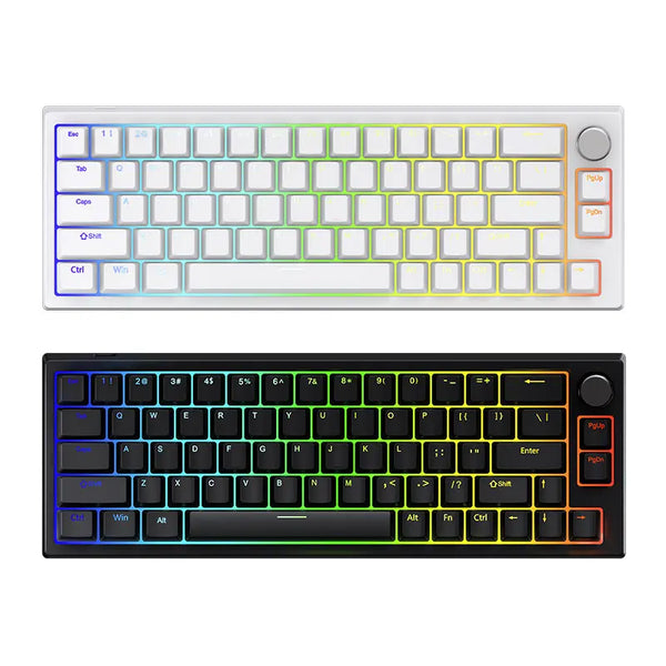 Latenpow Looting66 Magnetic Switch Keyboard 65% NKRO Hot Swappable RGB Fast Trigger With PBT Keycap MCU Hall Sensor Knob