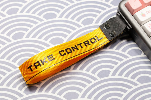 Latenpow Take Control Nylon Strap for Gaming mechanical keyboard Black or White pastable Decorative strap PU Screws 3M Tape