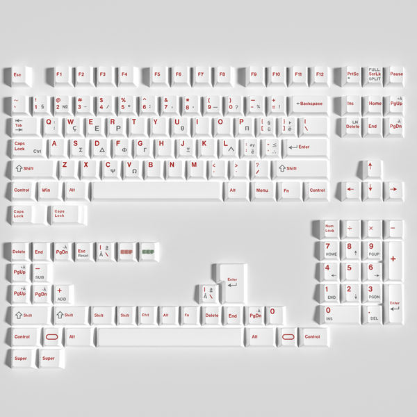 MXRSKEY Retro Greek Keycap Cherry Profile Dye Subbed Keycap Set PBT for keyboard 87 tkl 104 ansi xd64 bm60 xd68 BM87 BM65