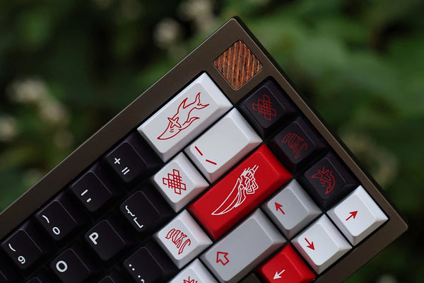 Milkyway Shark Tail Doubleshots Keycap Set thick PBT Cherry Profile for keyboard 87 tkl 104 ansi xd64 bm60 BM87 ABS Doubleshots