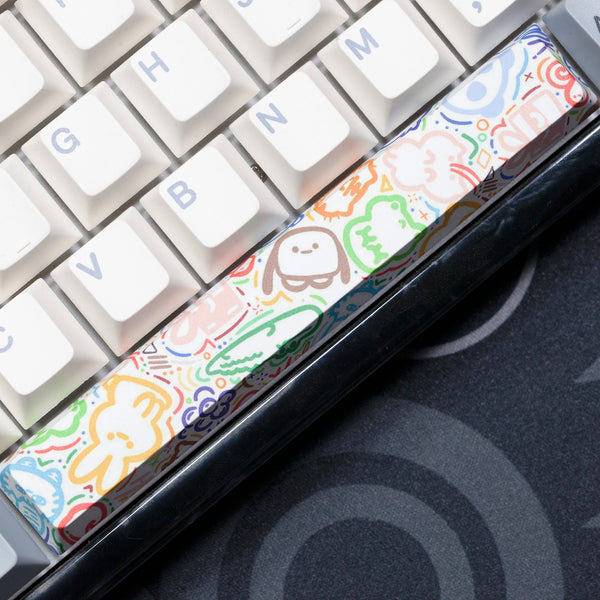 Novelty allover dye subbed Keycaps Little Bunny Panda Rabbit Tiger Spacebar pbt for Gaming Mechanical Keyboard cherry profile