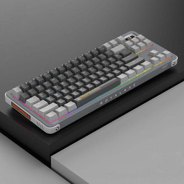 Royalaxe R87 Keyboard ROYAL AXE Y87 Keyboard Mechanical Gaming Keyboard 3 Mode Wireless Hot ...