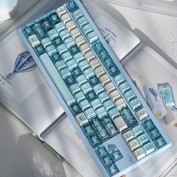 Bunny Land Keycap Cherry Profile PBT Dye Subbed keycap or PC for mx keyboard 60 87 104 EV63 EZ63 Real67 made68 EZ60 wooting60