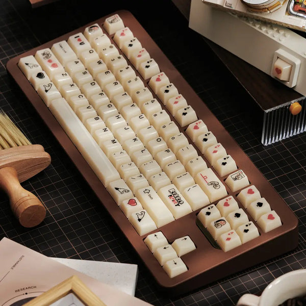 Domikey X JOE Rubber Love Keycap Cherry Profile PC backlit keycap Silk Screen for mx keyboard 104 xd64 xd68 BM60 BM65 BM68 BM80