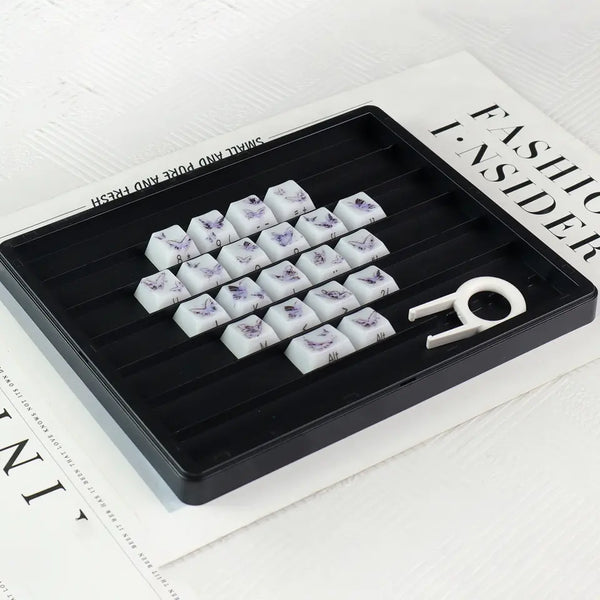 MMD Jade Butterfly Heart Keycap PC Keycaps For Gaming Mechanical Keyboard MX Switch Light Through Dye Subbed Cherry Profile