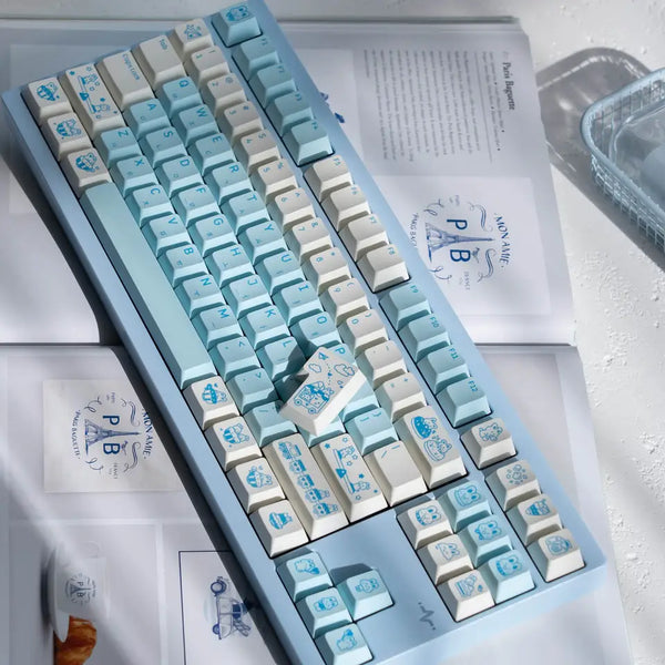 Bunny Land Keycap Cherry Profile PBT Dye Subbed keycap or PC for mx keyboard 60 87 104 EV63 EZ63 Real67 made68 EZ60 wooting60