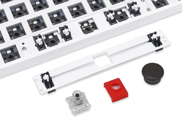 gk61 Pro 60% custom mechanical keyboard Kit rgb switch leds hot swapping socket VIA type c pcb split spacebar With Knob