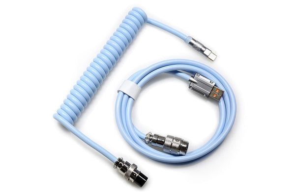 LOOP PU Aviator Connector Cable USB A to type C GX16 Aviation For Mechanical Keyboard Handmade PU RGB Breathing Light