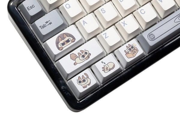 Cute Little Siamese cat Keycap Kitty Meme Keycap Dye Subbed keycaps for MX Mechanical Keyboards Enter Backspace Alt Ctrl Shift