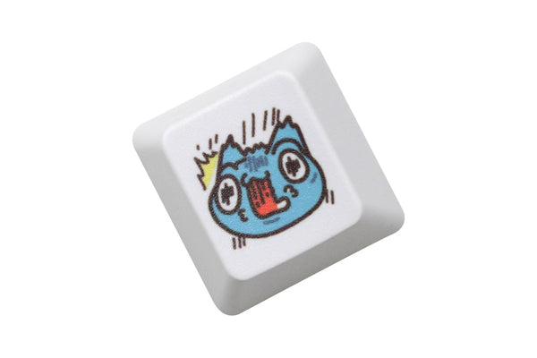 Cute Little Blue Cat Keycap Kitty Meme Keycap Dye Subbed keycaps for mx stem Gaming Mechanical Keyboards Yellow Dog Bunny