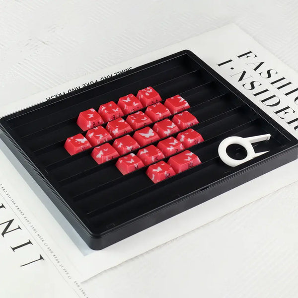 MMD Jade Butterfly Heart Keycap PC Keycaps For Gaming Mechanical Keyboard MX Switch Light Through Dye Subbed Cherry Profile