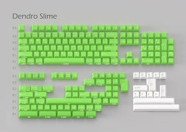 Hififox x Domikey Dendro Slime Cherry Profile ABS Doubleshots Keycap Set for keyboard BM60 CSTC75 BM65 BM68 XD60 スライム