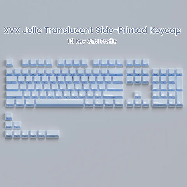 XVX Crystal Jelly Keycap Keycaps For Gaming Mechanical Keyboard MX Switch Light Through Pink White Blue