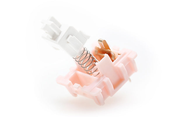 CIY Sakura Switch Linear Switch 37g for Gaming Mechanical Keyboard Pink Factory Lubed 50M PC POK Nylon Long Spring