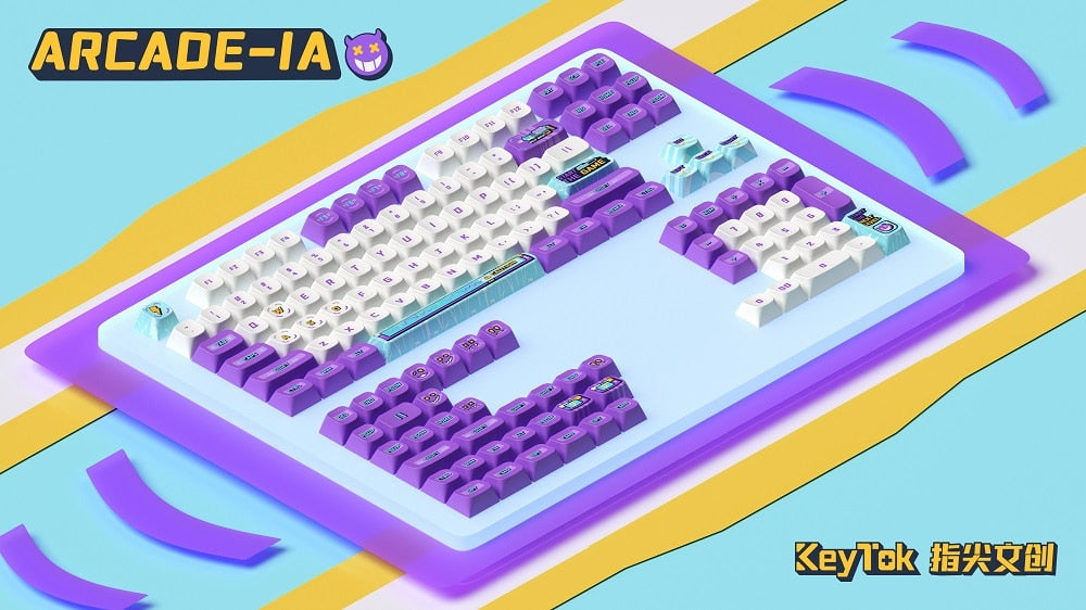 Arkade Key Game KeyTok Arcade Game IA KDS Profile Dye Sub Keycap Set thick PBT for key ...