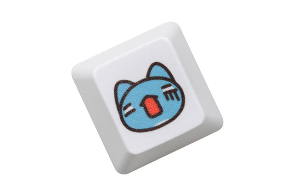 Cute Little Blue Cat Keycap Kitty Meme Keycap Dye Subbed keycaps for mx stem Gaming Mechanical Keyboards Yellow Dog Bunny
