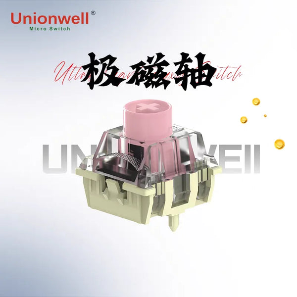 Unionwell Ultra Magnetic Switch RGB Linear for Magnetic mechanical keyboard Pre Lubed Long Spring 480Gs