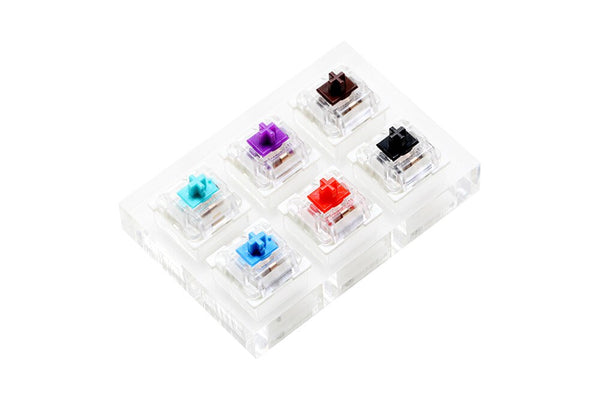 Outemu Acrylic Switch Tester Outemu OTM Gaote Dustproof Black Red Brown Cyan Blue Purple with Pin Sleeve with Blank Keycap