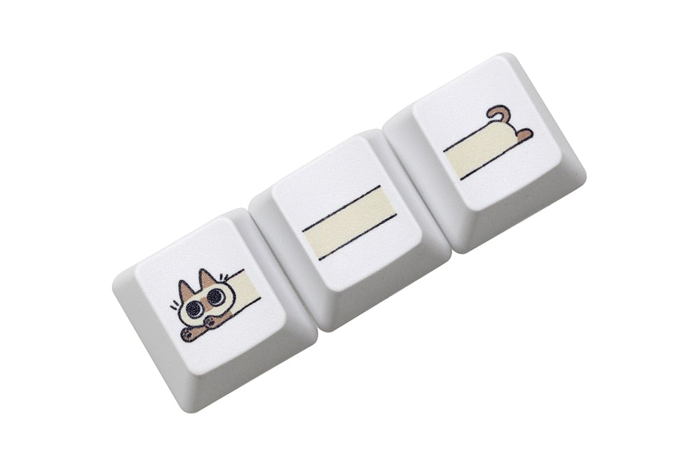 Cute Little Siamese cat Keycap Kitty Meme Keycap Dye Subbed keycaps fo ...