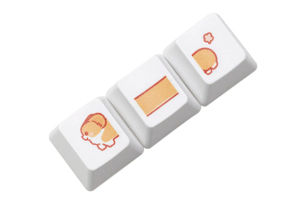 Cute Little Puppy Keycap Meme Keycap Dye Subbed keycaps for mx stem Gaming Mechanical Keyboards OEM Profile R4 Bunny Cat Shark