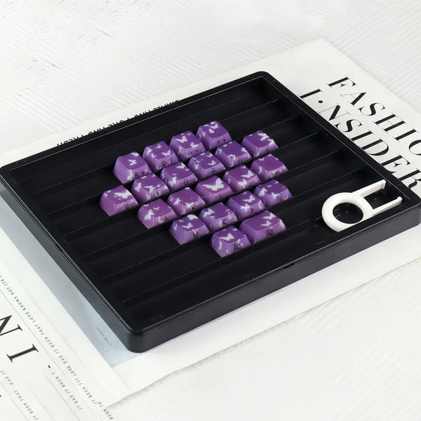 MMD Jade Butterfly Heart Keycap PC Keycaps For Gaming Mechanical Keyboard MX Switch Light Through Dye Subbed Cherry Profile