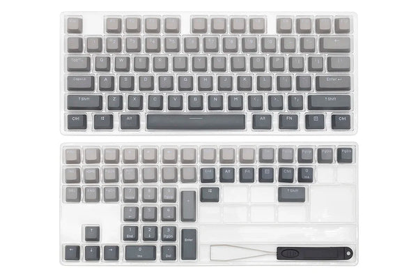 Grey Mote Gradient Keycap Dip Dye Doubleshots PBT for keyboard 87 tkl 104 bm60 xd68 CSTC75 BM87 BM65 CSTC75 VN96 Top side Font