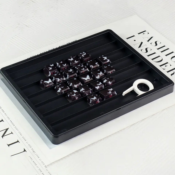 MMD Jade Butterfly Heart Keycap PC Keycaps For Gaming Mechanical Keyboard MX Switch Light Through Dye Subbed Cherry Profile