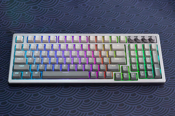 Grey Mote Gradient Keycap Dip Dye Doubleshots PBT for keyboard 87 tkl 104 bm60 xd68 CSTC75 BM87 BM65 CSTC75 VN96 Top side Font