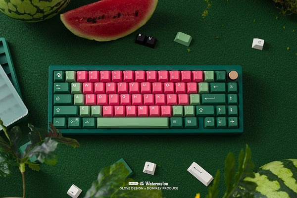 Domikey X Glove Watermelon Keycap Set ABS Doubleshots Cherry Profile for keyboard 87 tkl 104 ansi xd64 bm60 xd68 BM87 BM65