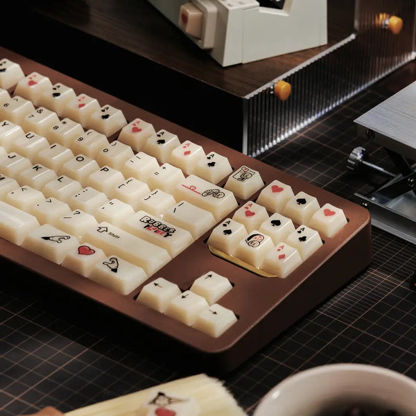 Domikey X JOE Rubber Love Keycap Cherry Profile PC backlit keycap Silk Screen for mx keyboard 104 xd64 xd68 BM60 BM65 BM68 BM80