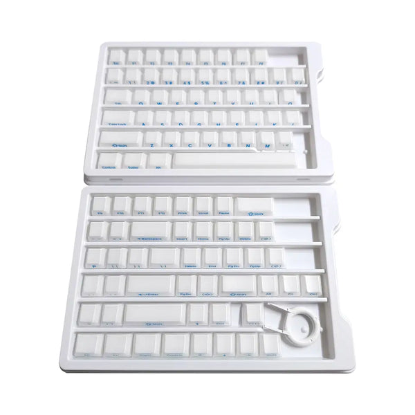 Crystal Jelly Keycap Keycaps For Gaming Mechanical Keyboard MX Switch Light Through White Black Blue ABS PC Screen Printed