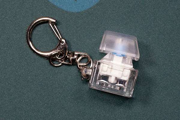 Keychain Switch Tester for Gaming Mechanical Keyboard with Keychain Transparent or White Keycap with Switch Help Relax people