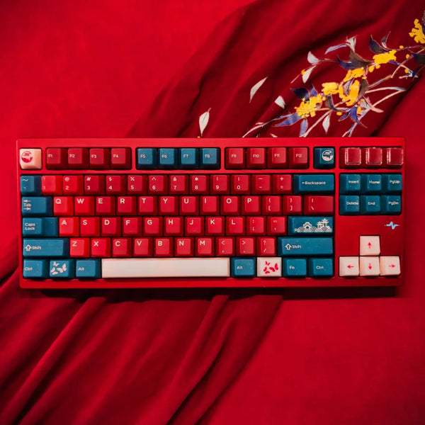 PC Red Bean Cherry Profile PC Silk Screen Keycap Set for keyboard BM60 CSTC75 BM65 BM68 Made68 EV63 EZ63 EZ60 VGN75 Wooting 60he