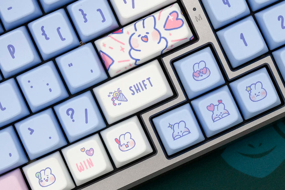 rabbit klapprad KPREPUBLIC Cute Rabbit Keycap Dye Subbed Bunny Keycap Set thick PBT MD – KPrepublic