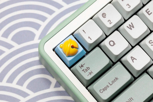 Bell Keycap Resin Artisan Keycap for MX Stem Gaming Mechanical Keyboard Handmade Yellow Blue Novlty Keycap KT