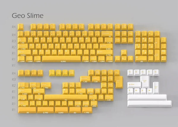 Hififox x Domikey Geo Slime Cherry Profile ABS Doubleshots Keycap Set for keyboard BM60 CSTC75 BM65 BM68 XD60 スライム