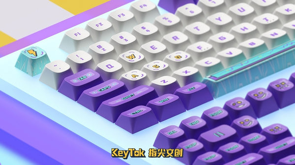 KeyTok Arcade Game IA KDS Profile Dye Sub Keycap Set thick PBT for keyboard 87 tkl 104 ansi bm60 CSTC75 BM65 VN96