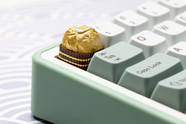 Chocolate Ball Keycap Resin Artisan Keycap for MX Stem Mechanical Keyboard Handmade Yellow Novlty Keycap Tribe