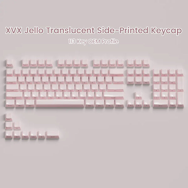 XVX Crystal Jelly Keycap Keycaps For Gaming Mechanical Keyboard MX Switch Light Through Pink White Blue
